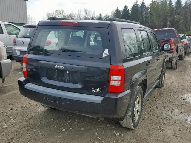 1J8FT28048D637214 - 2008 JEEP PATRIOT SP BLACK photo 4