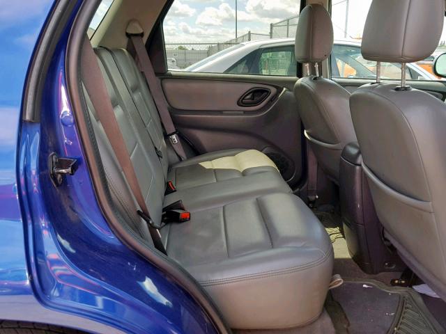 1FMYU93125KA54939 - 2005 FORD ESCAPE XLT BLUE photo 6