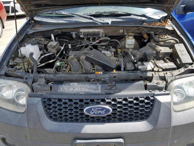 1FMYU93125KA54939 - 2005 FORD ESCAPE XLT BLUE photo 7