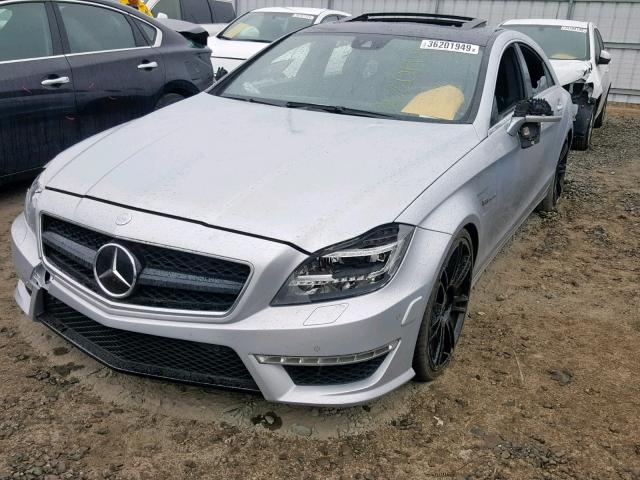 WDDLJ7EB5CA018561 - 2012 MERCEDES-BENZ CLS 63 AMG SILVER photo 2