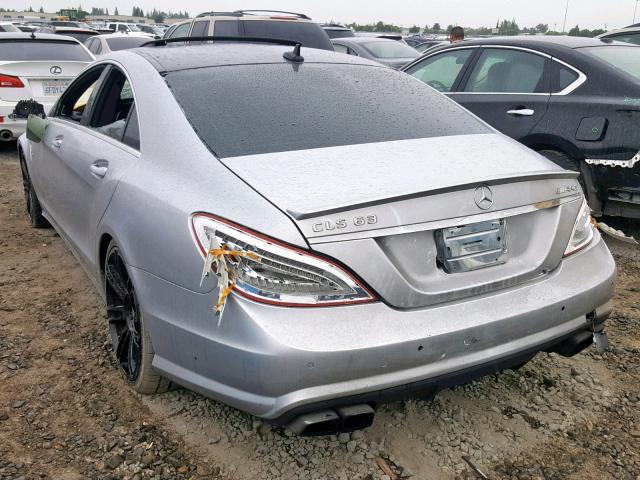 WDDLJ7EB5CA018561 - 2012 MERCEDES-BENZ CLS 63 AMG SILVER photo 3