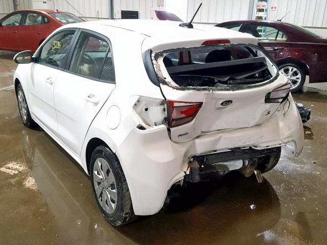 3KPA25AB7JE095497 - 2018 KIA RIO LX WHITE photo 3