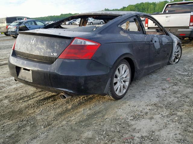 1HGCS22898A005260 - 2008 HONDA ACCORD EXL BLACK photo 4