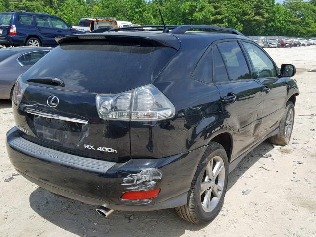 JTJGW31UX60002456 - 2006 LEXUS RX 400 BLACK photo 4