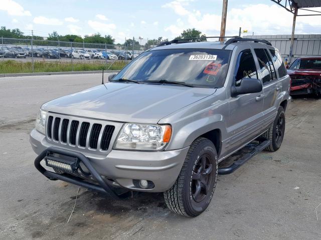 1J4G258N3YC183002 - 2000 JEEP GRAND CHER GRAY photo 2