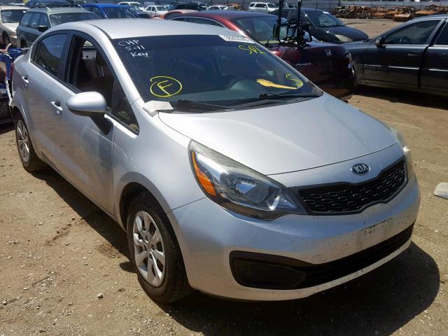 KNADM4A31D6155386 - 2013 KIA RIO LX SILVER photo 1