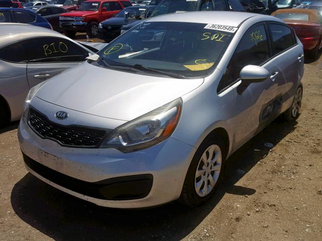 KNADM4A31D6155386 - 2013 KIA RIO LX SILVER photo 2