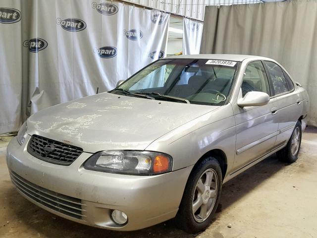 3N1BB51A6YL001145 - 2000 NISSAN SENTRA SE SILVER photo 2