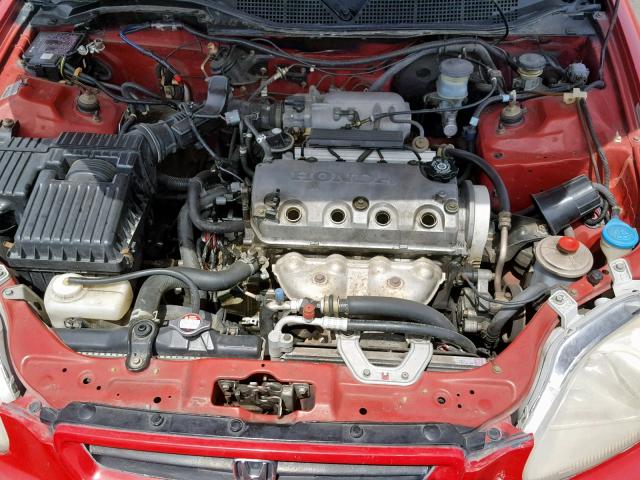 1HGEJ7129VL042394 - 1997 HONDA CIVIC HX RED photo 7