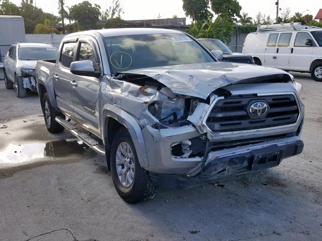 5TFAZ5CN0JX056396 - 2018 TOYOTA TACOMA DOU SILVER photo 1