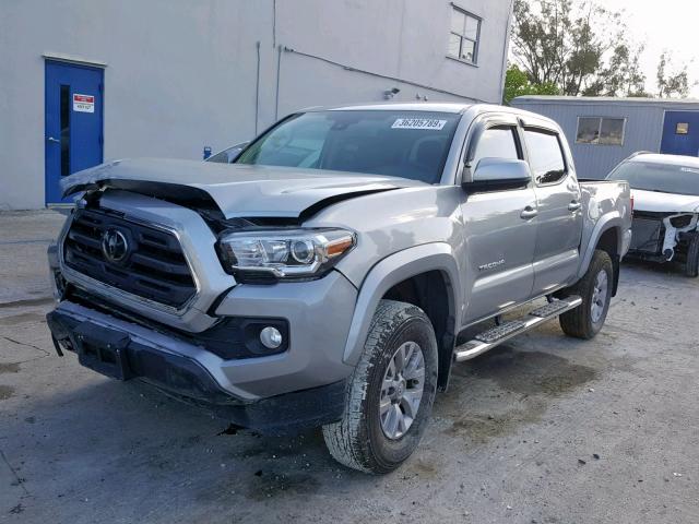 5TFAZ5CN0JX056396 - 2018 TOYOTA TACOMA DOU SILVER photo 2