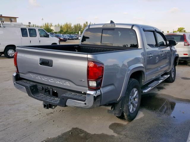 5TFAZ5CN0JX056396 - 2018 TOYOTA TACOMA DOU SILVER photo 4