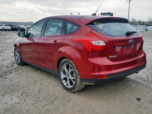 1FADP3K22DL111091 - 2013 FORD FOCUS SE RED photo 3