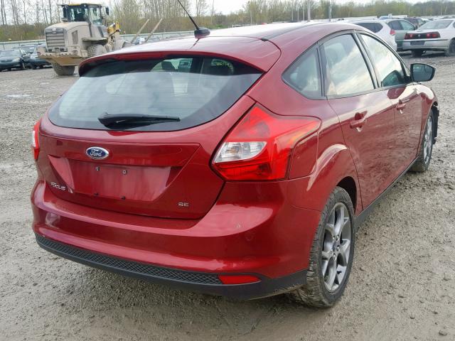 1FADP3K22DL111091 - 2013 FORD FOCUS SE RED photo 4