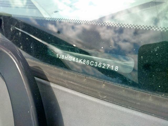 1J8HG48K86C362718 - 2006 JEEP COMMANDER 黑色 照片 10
