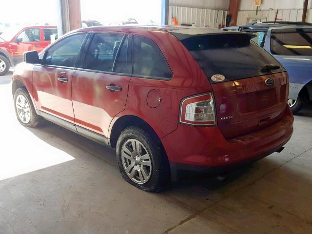 2FMDK36C28BA94998 - 2008 FORD EDGE SE RED photo 3