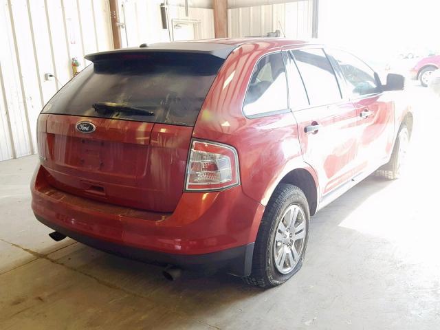 2FMDK36C28BA94998 - 2008 FORD EDGE SE RED photo 4