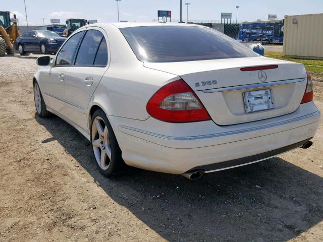 WDBUF56X19B396621 - 2009 MERCEDES-BENZ E 350 WHITE photo 3