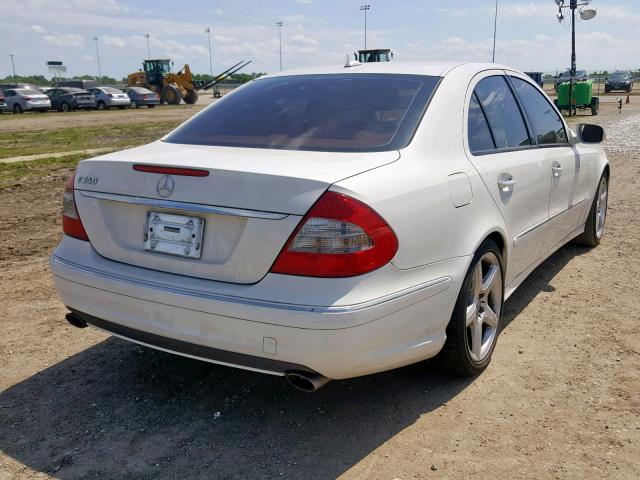 WDBUF56X19B396621 - 2009 MERCEDES-BENZ E 350 WHITE photo 4