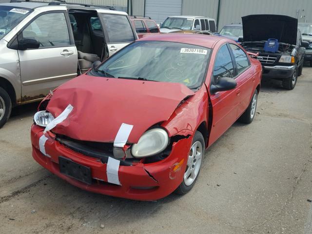 1B3AS46C22D583627 - 2002 DODGE NEON SE RED photo 2