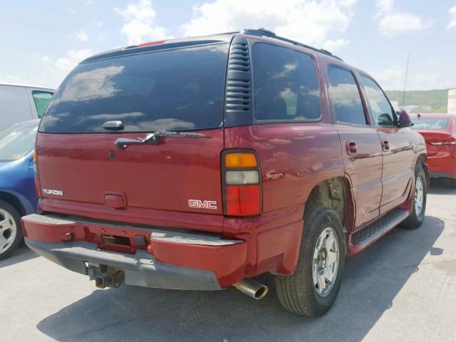 1GKEK63UX6J137892 - 2006 GMC YUKON DENA BURGUNDY photo 4