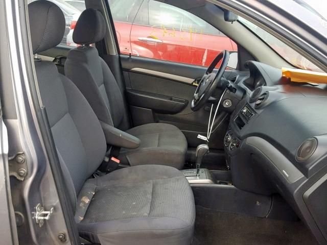 KL1TD56688B279876 - 2008 CHEVROLET AVEO BASE Сұр фото 5