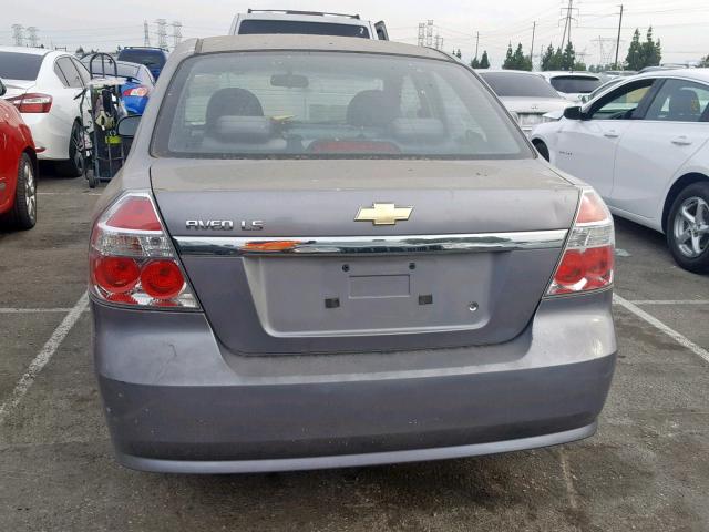 KL1TD56688B279876 - 2008 CHEVROLET AVEO BASE Сұр фото 9