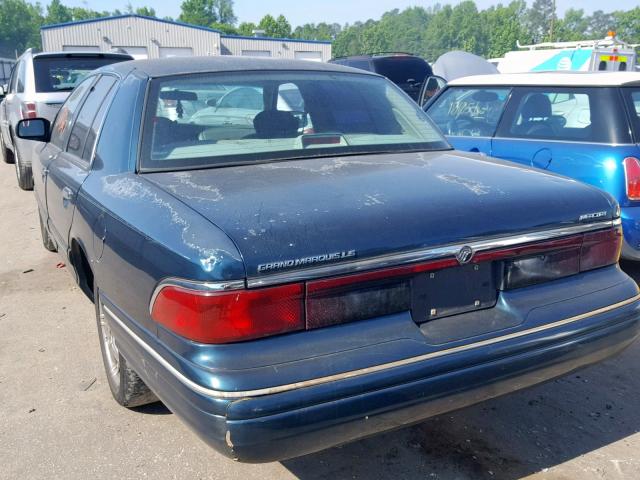 2MELM75WXVX647603 - 1997 MERCURY GRAND MARQ GREEN photo 3