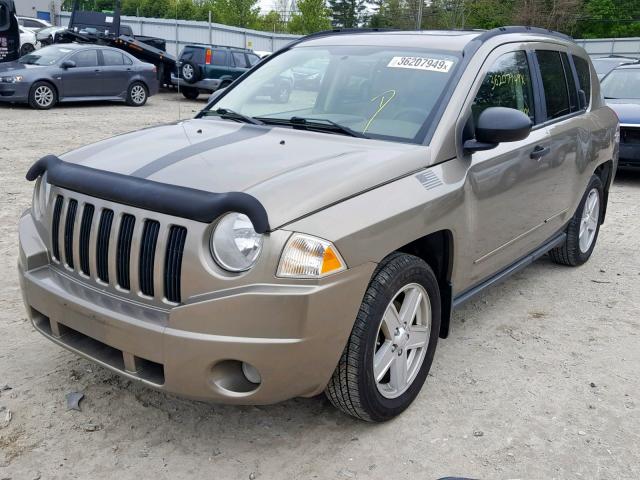 1J8FF47W98D538459 - 2008 JEEP COMPASS SP Сұр фото 2