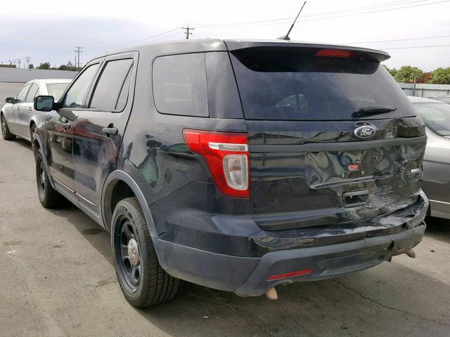 1FM5K8ARXDGC72821 - 2013 FORD EXPLORER P BLACK photo 3