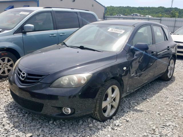 JM1BK343461410814 - 2006 MAZDA 3 HATCHBAC BLACK photo 2