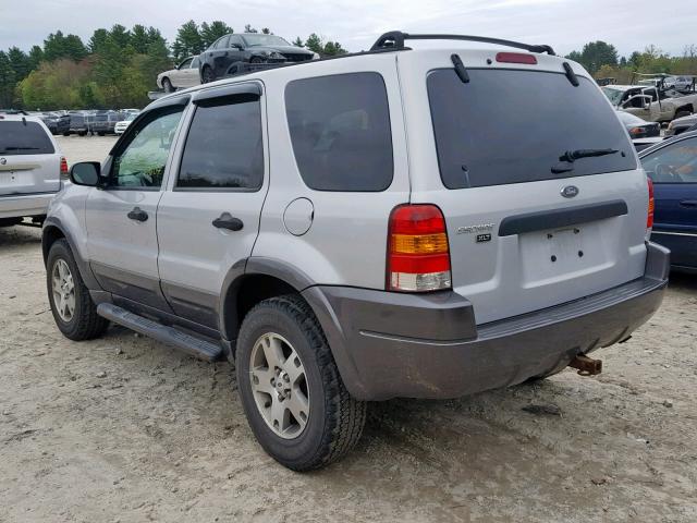 1FMYU93134KB09414 - 2004 FORD ESCAPE XLT SILVER photo 3