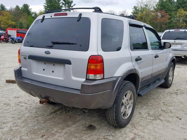 1FMYU93134KB09414 - 2004 FORD ESCAPE XLT SILVER photo 4