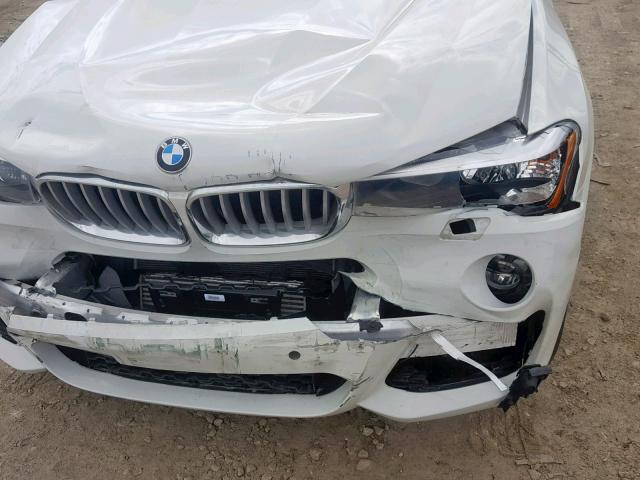 5UXWX9C38H0T20614 - 2017 BMW X3 XDRIVE2 WHITE photo 9