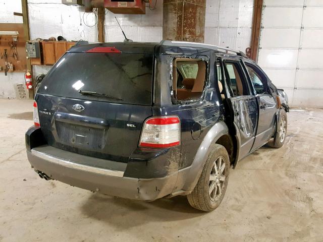 1FMDK02W28GA25493 - 2008 FORD TAURUS X S BLUE photo 4