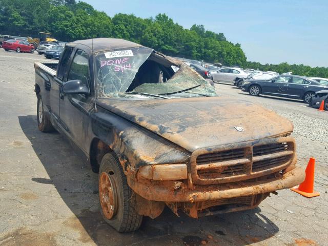 1B7GL23YXVS212886 - 1997 DODGE DAKOTA BLACK photo 1