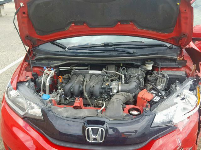 3HGGK5H51FM723840 - 2015 HONDA FIT LX RED photo 7