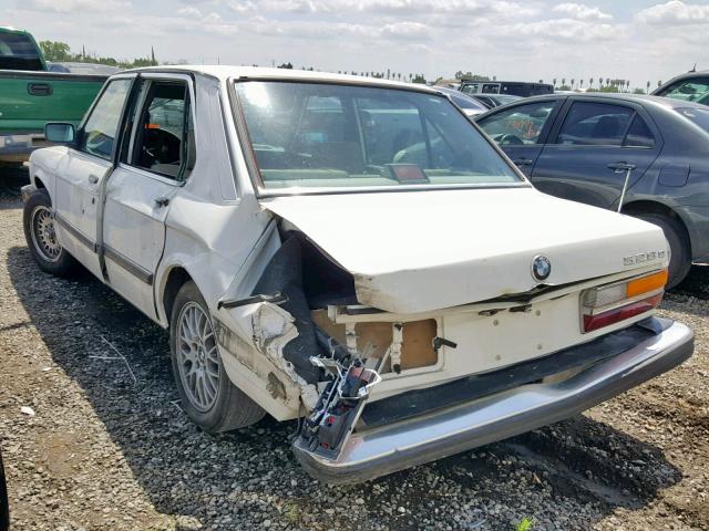 WBADK830XG9659082 - 1986 BMW 528 E AUTO WHITE photo 3