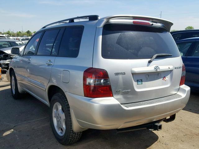 JTEEP21A160181604 - 2006 TOYOTA HIGHLANDER SILVER photo 3