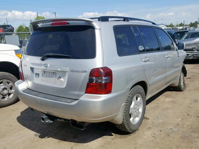 JTEEP21A160181604 - 2006 TOYOTA HIGHLANDER SILVER photo 4