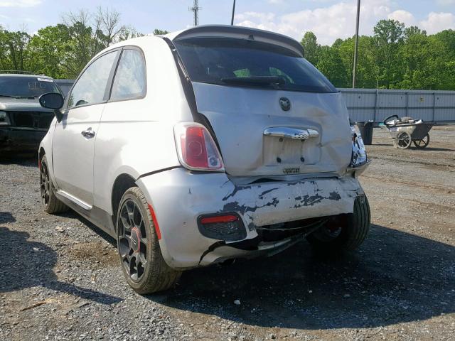 3C3CFFBR5CT116266 - 2012 FIAT 500 SPORT SILVER photo 3