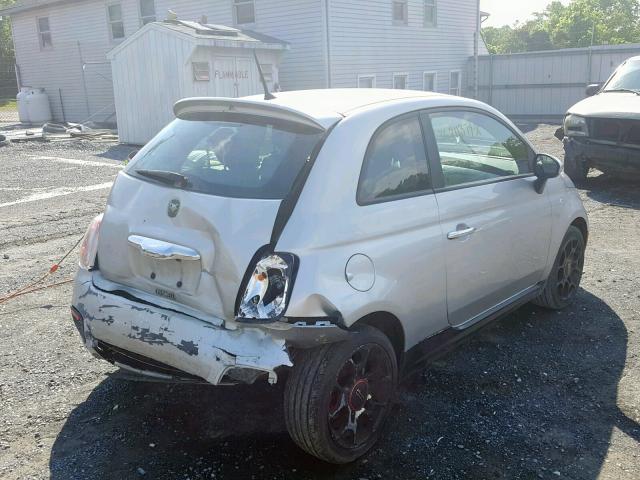 3C3CFFBR5CT116266 - 2012 FIAT 500 SPORT SILVER photo 4