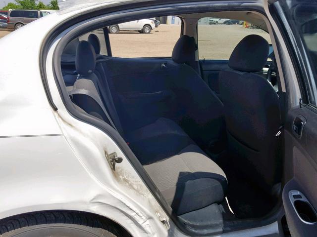 1G1AT58H597172279 - 2009 CHEVROLET COBALT LT WHITE photo 6