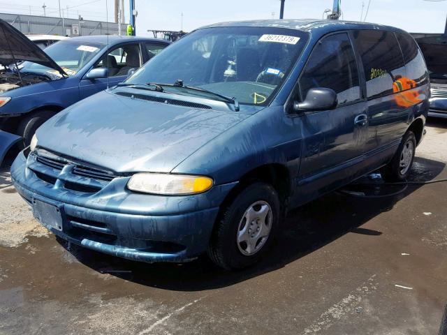 2B4FP25B4YR595235 - 2000 DODGE CARAVAN BLUE photo 2