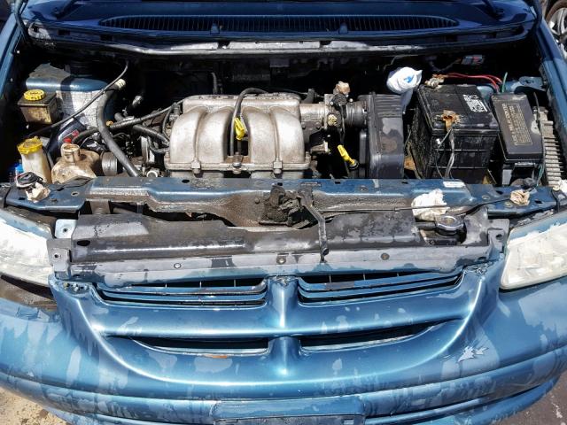 2B4FP25B4YR595235 - 2000 DODGE CARAVAN BLUE photo 7