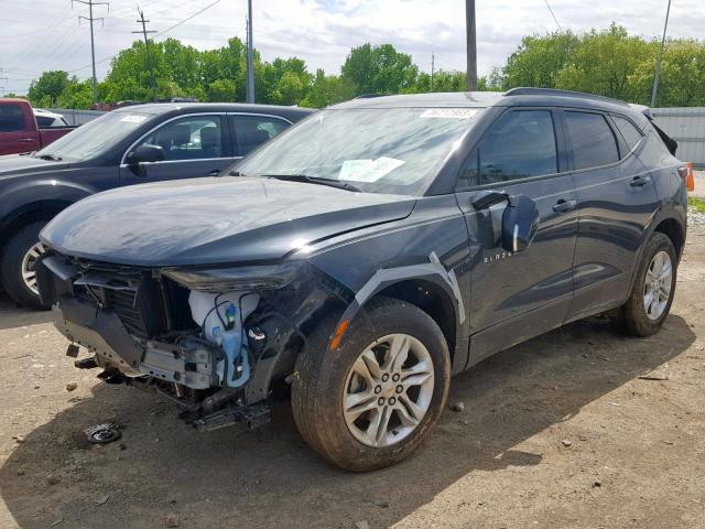 3GNKBGRS4KS582770 - 2019 CHEVROLET BLAZER LT BLACK photo 2