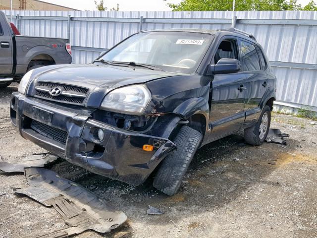 KM8JM72D46U280374 - 2006 HYUNDAI TUCSON GL BLACK photo 2