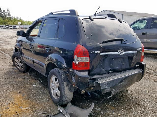 KM8JM72D46U280374 - 2006 HYUNDAI TUCSON GL BLACK photo 3