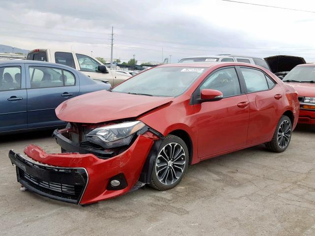 5YFBURHEXFP287914 - 2015 TOYOTA COROLLA L RED photo 2