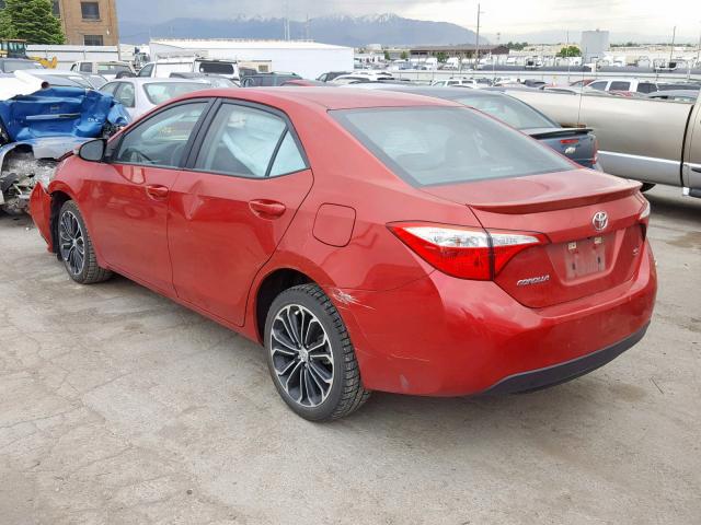 5YFBURHEXFP287914 - 2015 TOYOTA COROLLA L RED photo 3